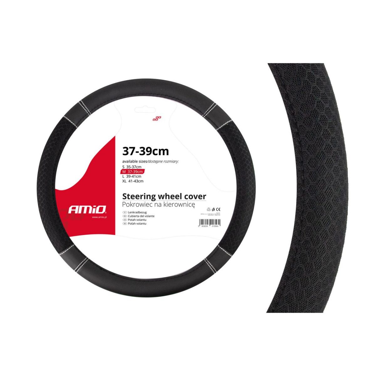 1_m9fw-z2-2.jpg Husa volan neagra Honeycomb SWC-20-M (37-39cm) - imagine 1