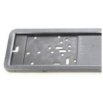 Suport numar inmatriculare INOX + finisaj CARBON, LPF 002