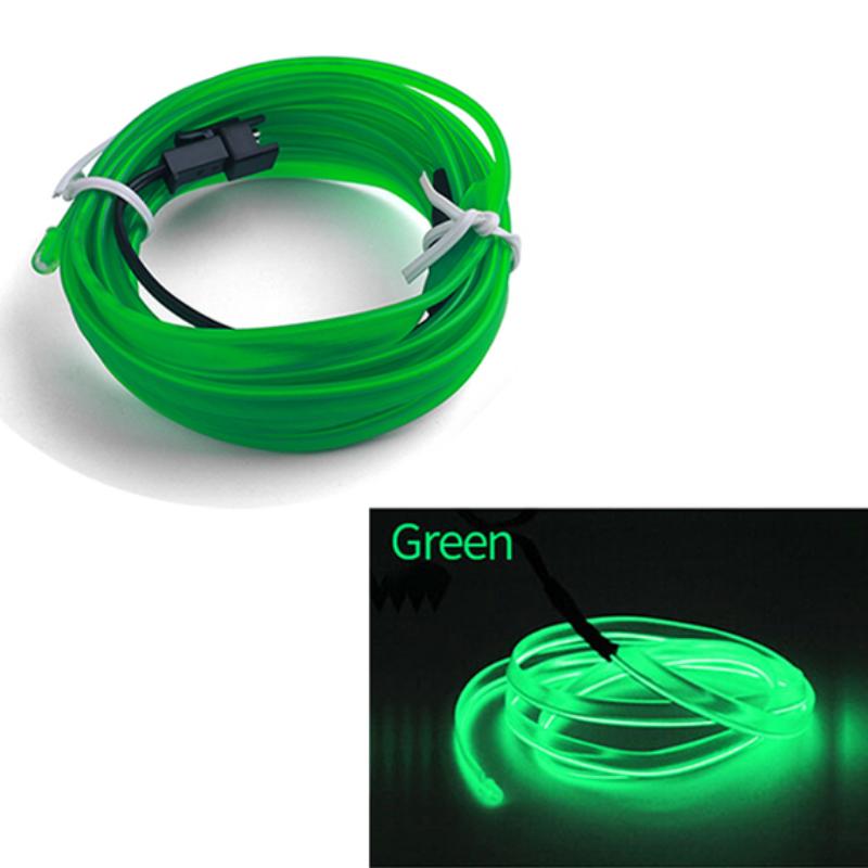 32cf7eebe08d241ae7b5de0fd430dad63df9561a_original.jpeg Fir Neon Auto "EL Wire" culoare Verde, lungime 1M, alimentare 12V, droser inclus - imagine 1