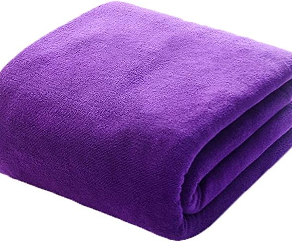 Prosop din microfibra super absorbant cu uscare rapida, 100 x 50 cm, culoare Violet
