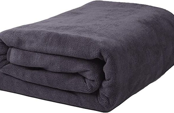 Prosop din microfibra super absorbant cu uscare rapida, 100 x 50 cm, culoare Gri