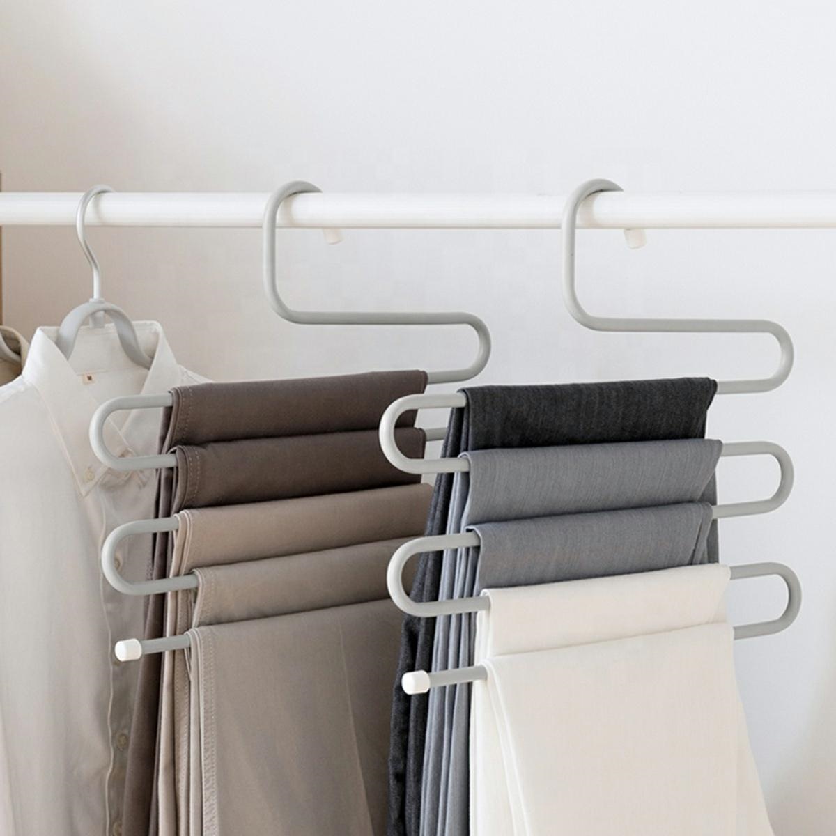 AG17C_ag17c_05.jpg Umeras metalic pentru 5 perechi de pantaloni - imagine 1