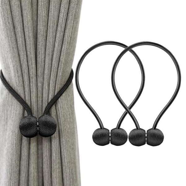 Bratara magnetica de prindere perdele/draperii, model BLACK BALLS