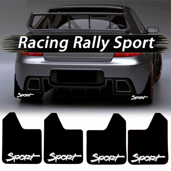 Set 4 Aparatori Noroi SPORT din cauciuc pentru autoturisme, universale, model Sport, dimensiune 30 x 23cm