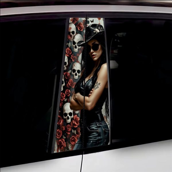 Set 2 stickere decorative pentru stalpii usilor, print autoadeziv de inalta rezolutie, dimensine 2 buc x 50 x 22 cm , cod: AVX-SSU-09