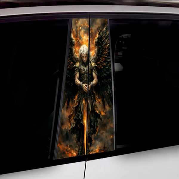 Set 2 stickere decorative pentru stalpii usilor, print autoadeziv de inalta rezolutie, dimensine 2 buc x 50 x 22 cm , cod: AVX-SSU-22