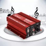 MINI amplificator auto, stereo, 500 W max, cu incarcare USB