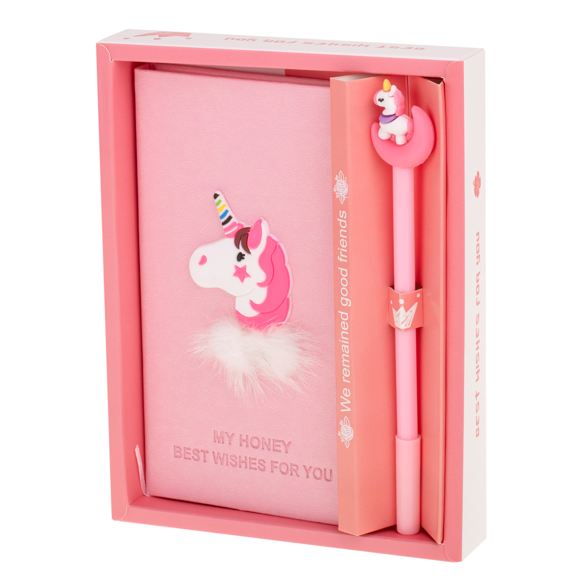KX742559916.jpg Set Cadou pentru Copii, Caiet cu Unicorn finisat cu piele ecologica + Pix cu Unicorn - imagine 1