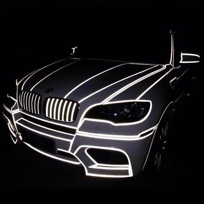 srthswrs.jpg 2 x Sticker Reflectorizant "OUTLINE DECO", culoare ARGINTIU, dimensiune 1cm x 8m - imagine 1