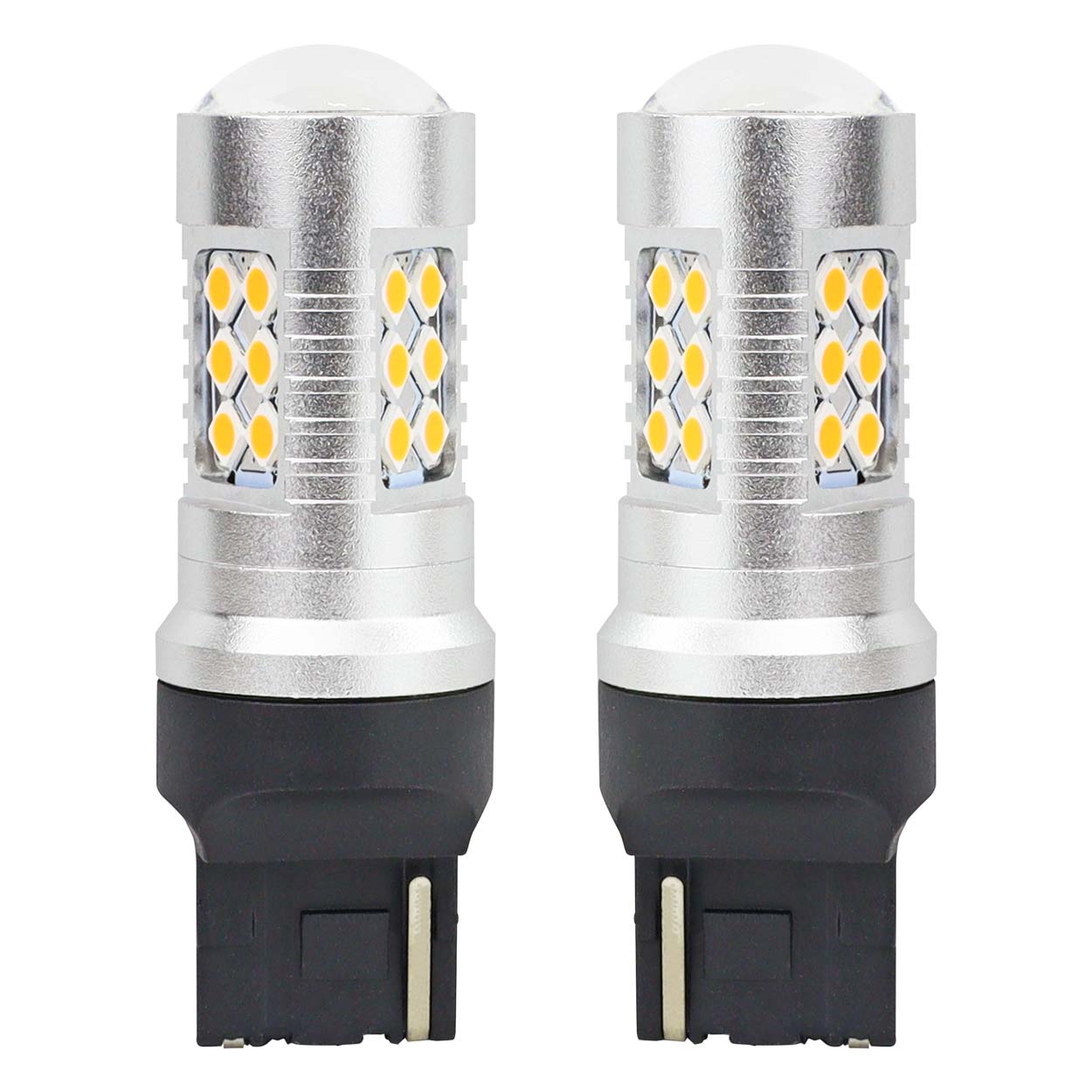 02393_1_l5o7-u9.jpg Set becuri auto cu LED CANBUS, 3030, 24SMD, compatibil T20, 7440, WY21W, Portocaliu, 12V / 24V, destinat competitiilor auto sau off-road - imagine 1
