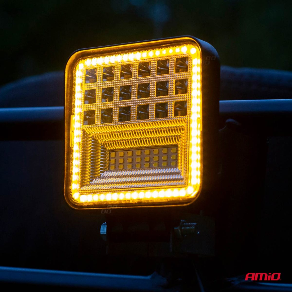 Proiector LED pentru Off-Road, ATV, SSV, cu functie de semnalizare, culoare 6500K, 3360 lm, tensiune 9 - 36V, dimensiuni 110 x 110 mm - imagine 2