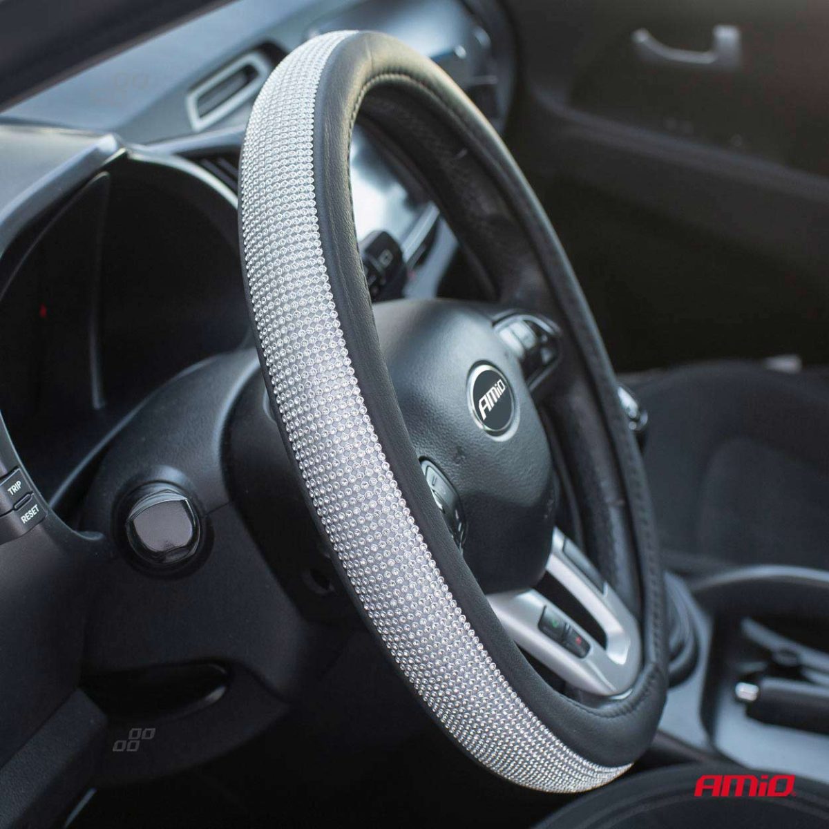 Husa volan White Diamonds, SWC-35-M (37-39cm) - imagine 4