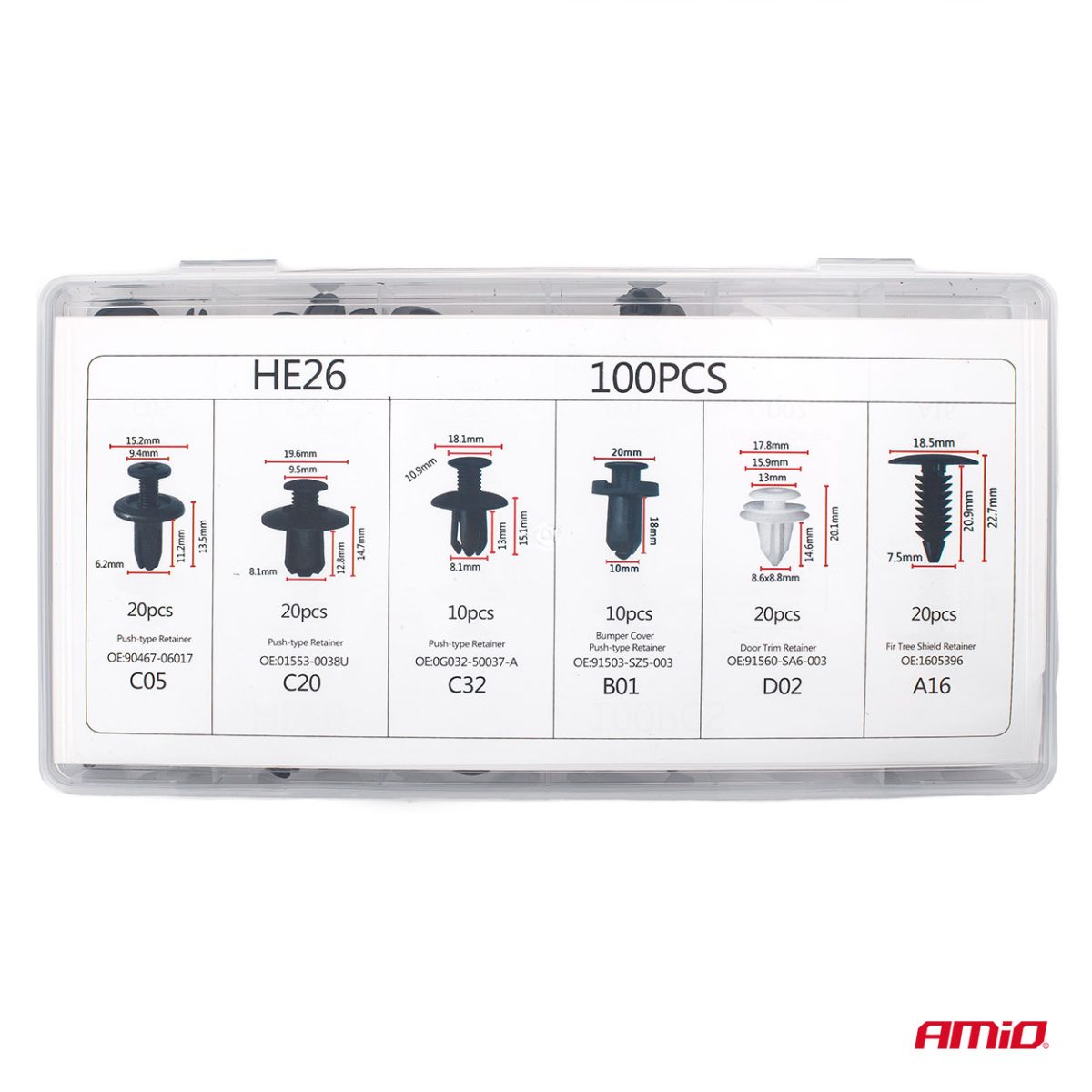 Set cleme - clipsuri reconditionare auto, 100 piese, diferite modele - imagine 9