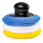 Set bureti pentru curatare, polisare si slefuire, 3 x 125 mm, cu maner - imagine 2