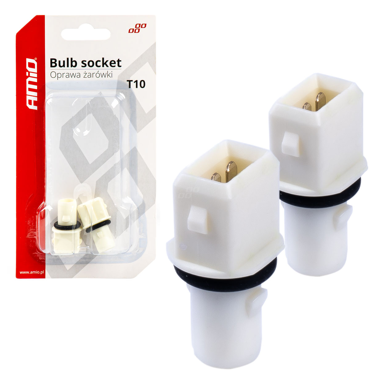 03047_01.jpg Set 2 socluri bec T10, W5W, W3W, W16W, cu garnitura din cauciuc - imagine 1