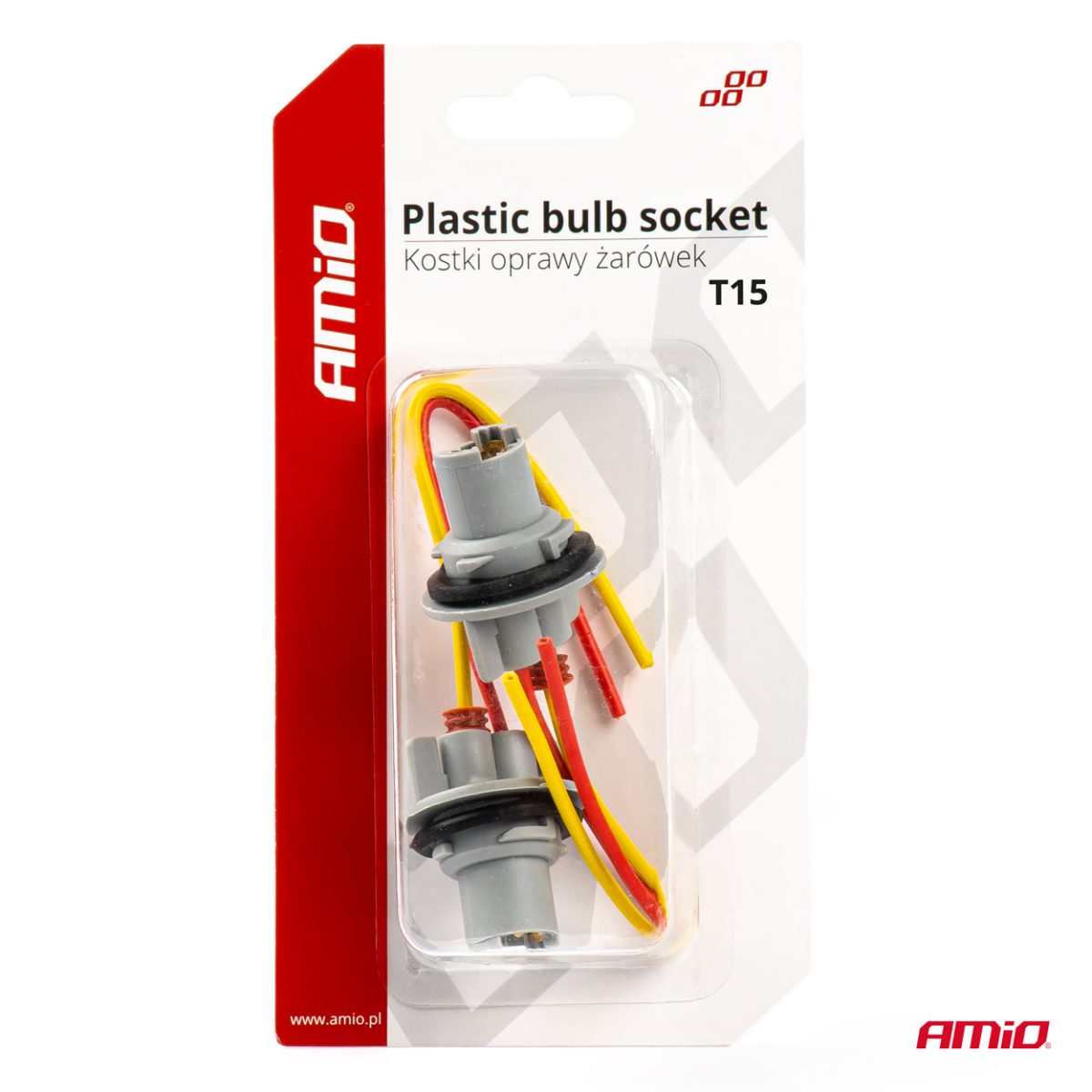 Set 2 socluri bec T15, W16W, W5W, cu garnitura din cauciuc - imagine 3