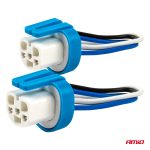 Set 2 mufe ceramice drepte, soclu HB1, HB5, rezistente termic - imagine 2