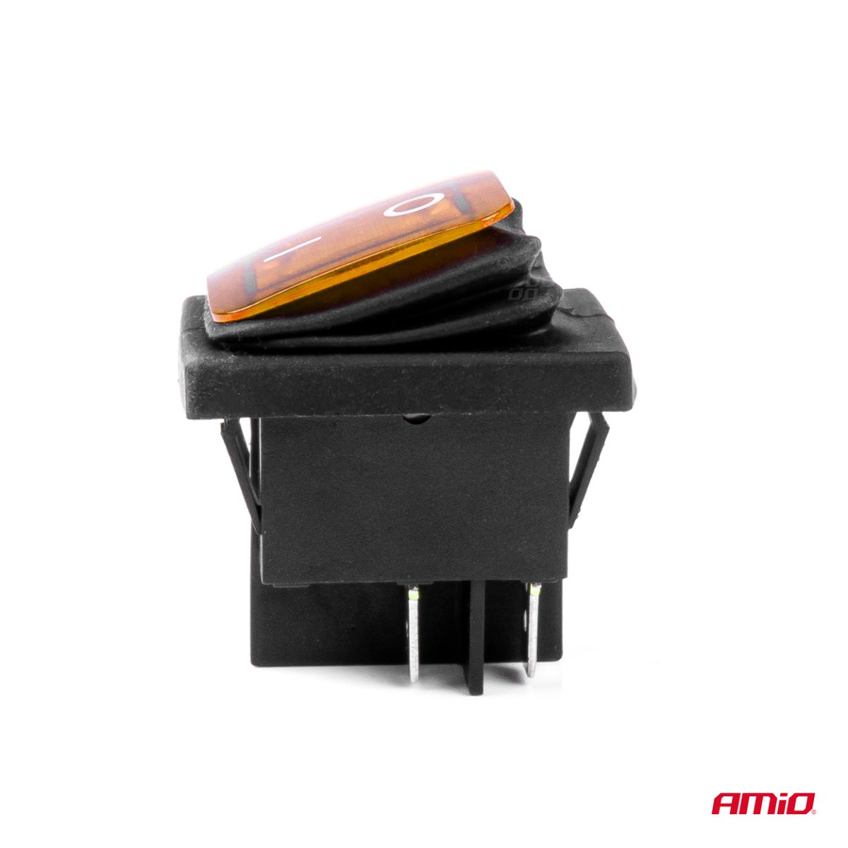 Intrerupator On/Off, 12/24V, dreptunghiular, waterproof, iluminat culoare Galben, destinatie auto, utilitare, Off-Road, ATV, SSV, QUAD - imagine 3