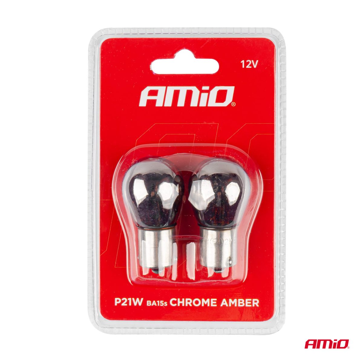 Set 2 becuri cu halogen, cromate, soclu P21W, BA15s, alimentare 12V - imagine 3