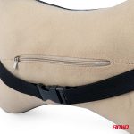 Set 2 perne pentru tetiere auto, marca AMIO, pentru sustinere gat din piele ecologica, culoare NEGRU - imagine 5