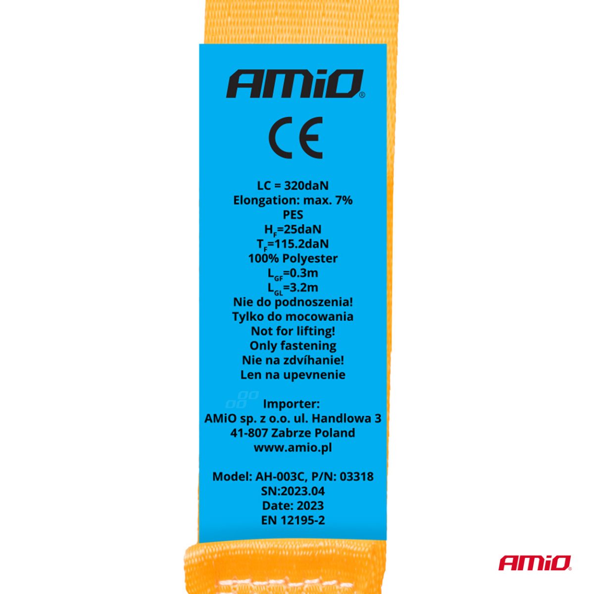 Chinga de asigurare marfa cu retractare automata, 640kg, dimensiune 25mm x 3,5m, model S-TYPE, AVX-AM03318 - imagine 6