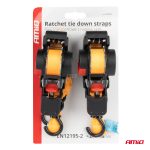 Set 2 x Chingi de asigurare marfa cu retractare automata, 200kg, dimensiune 18mm x 2m, model S-TYPE, AVX-AM03323 - imagine 7