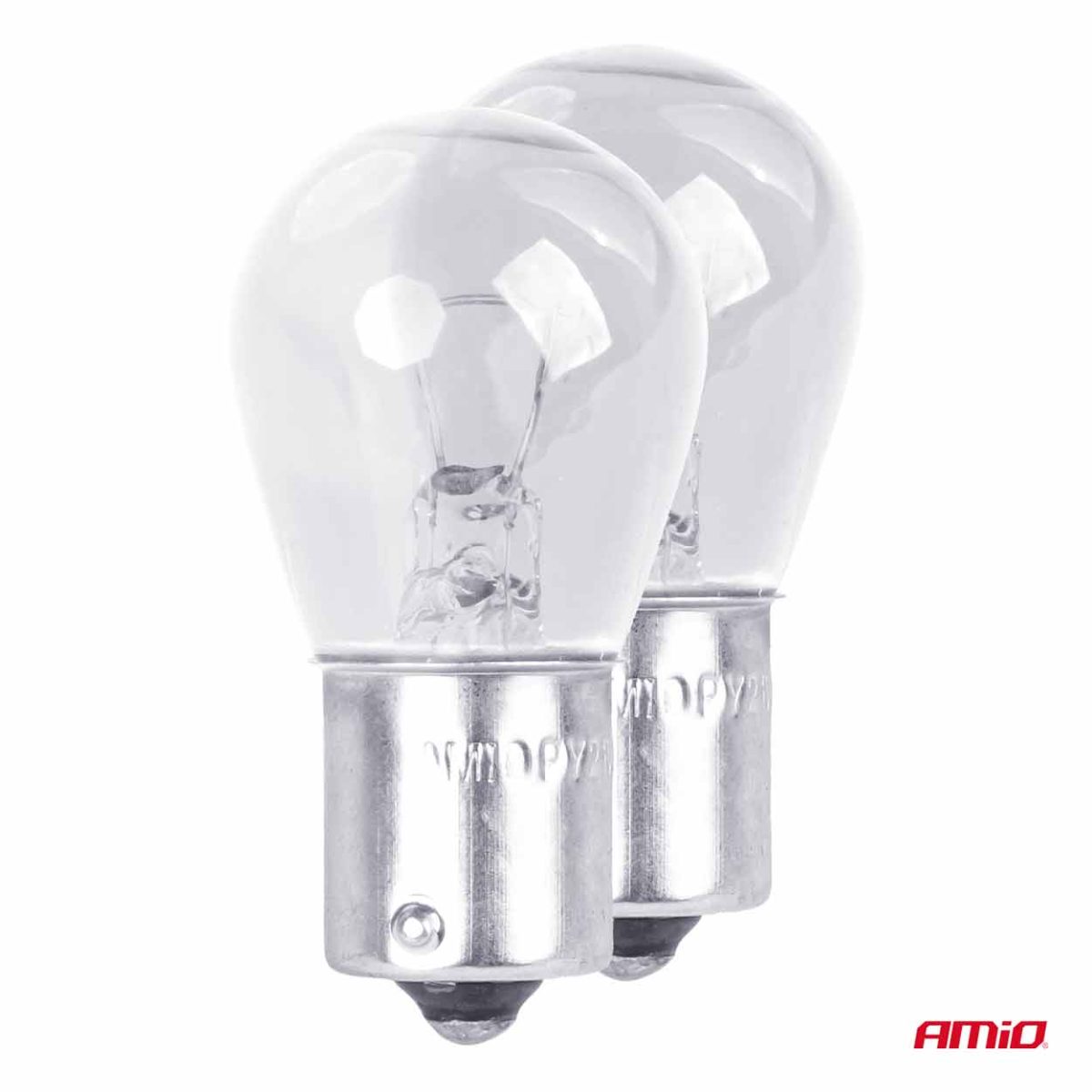 Set 2 becuri cu halogen, soclu P21W, BA15s, alimentare 12V - imagine 2