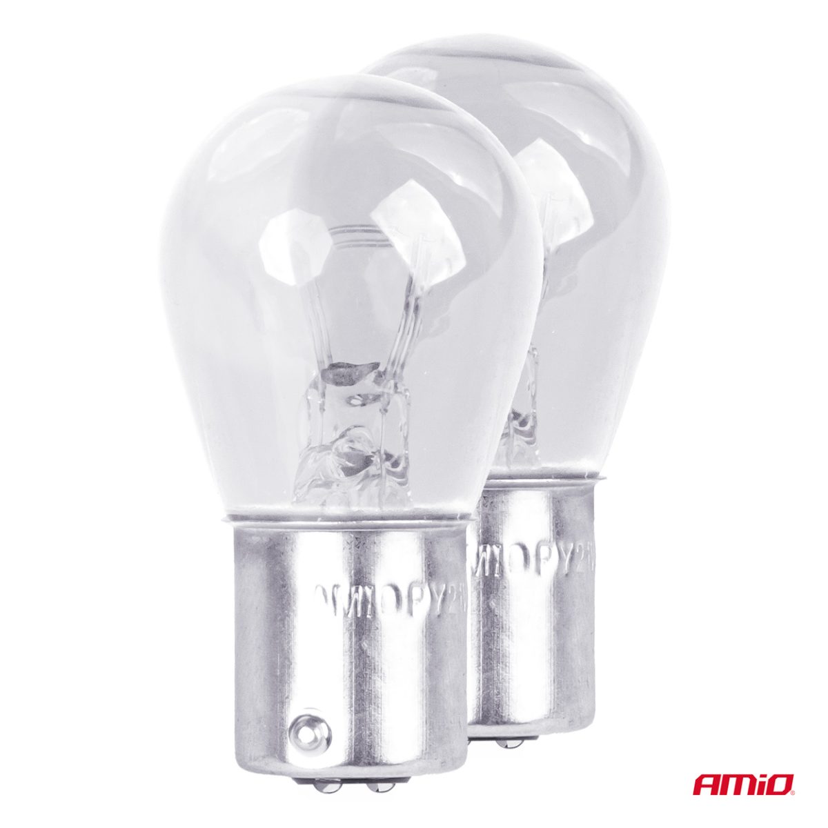 Set 2 becuri cu halogen, soclu P21, 5W, BAY15D, alimentare 12V - imagine 2