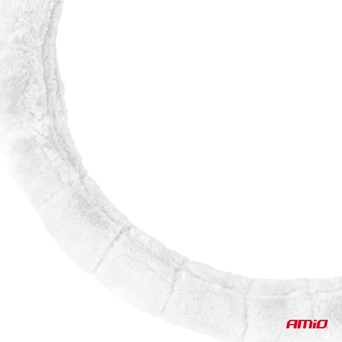 Husa volan Pufoasa, calduroasa, culoare Alba, marime M (37-39cm) AVX-AM03566 - imagine 4