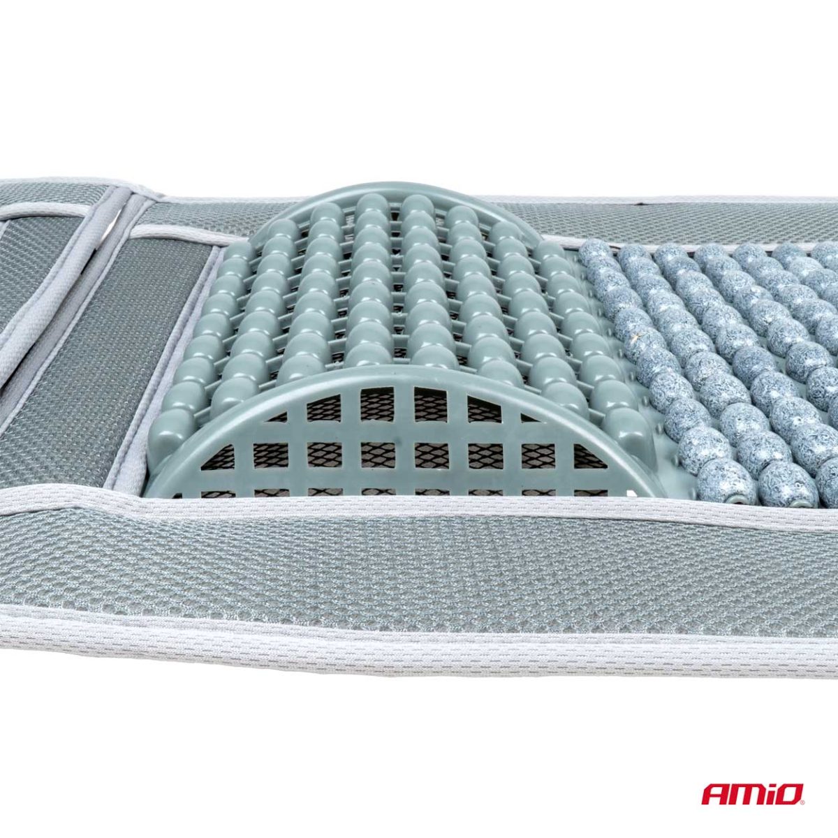 Husa scaun auto cu bile de masaj si suport lombar, dimensiuni 97 x 44 cm, culoare Gri - imagine 5