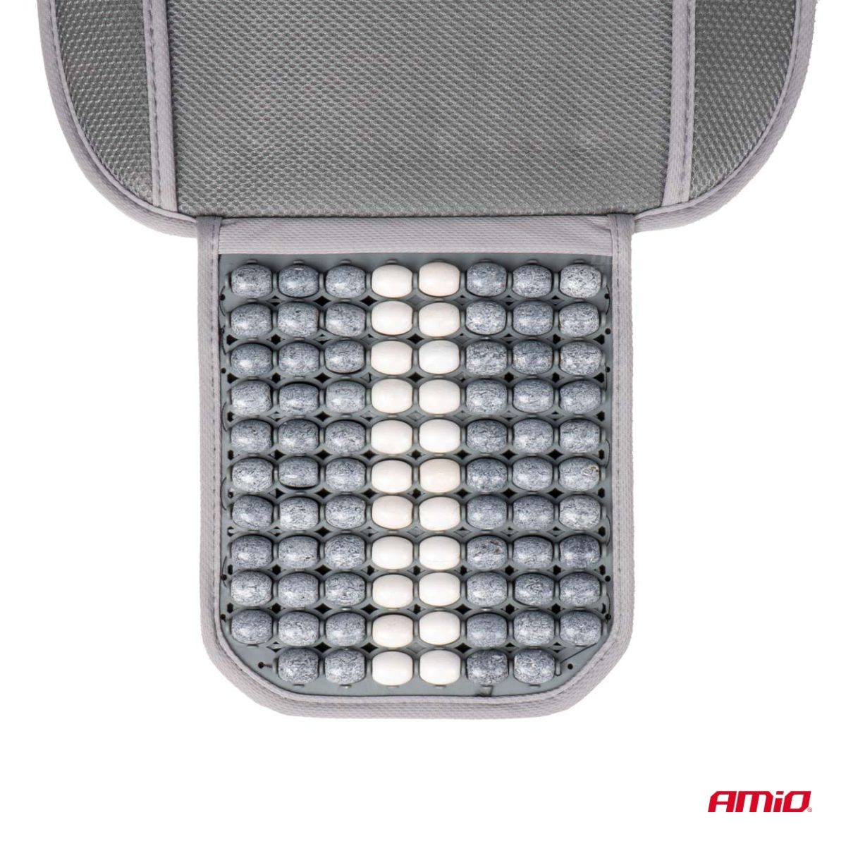 Husa scaun auto cu bile de masaj, suport lombar si tetiera, dimensiuni 131 x 46 cm, culoare Gri - imagine 8