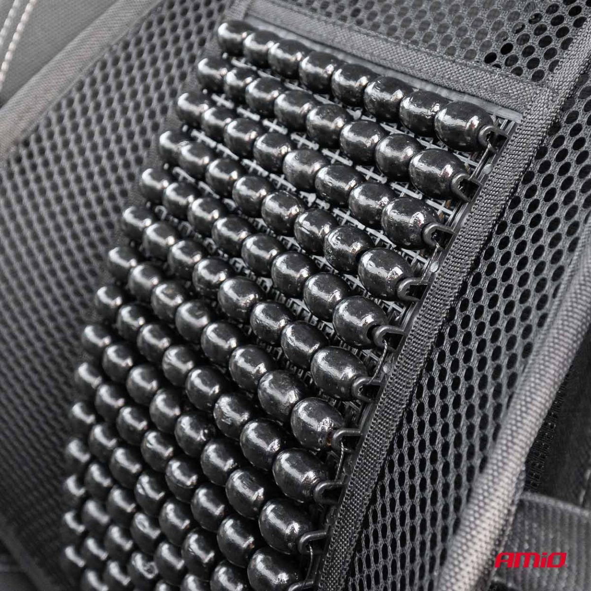 Pernita scaun cu suport lombar pentru corectare postura cu bile de masaj, dimensiune 40 x 38 cm, culoare Neagra - imagine 3