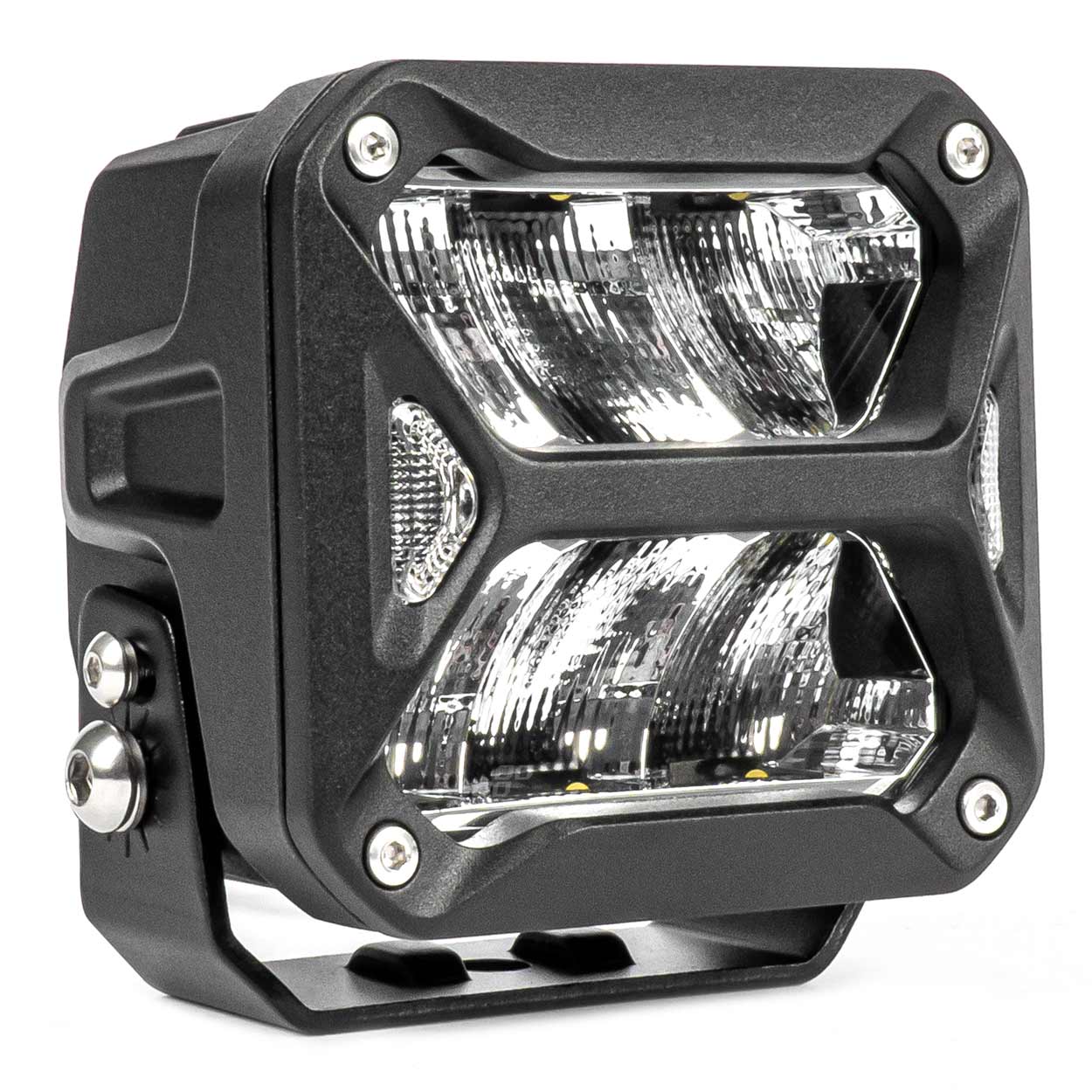 03868_01.jpg Proiector LED "PRO SERIES" cu doua functii pentru Off-Road, ATV, SSV, putere 58W, 7200lm, culoare 6000K, tensiune 10-30V, dimensiuni 107 x 102 x 86 mm - imagine 1