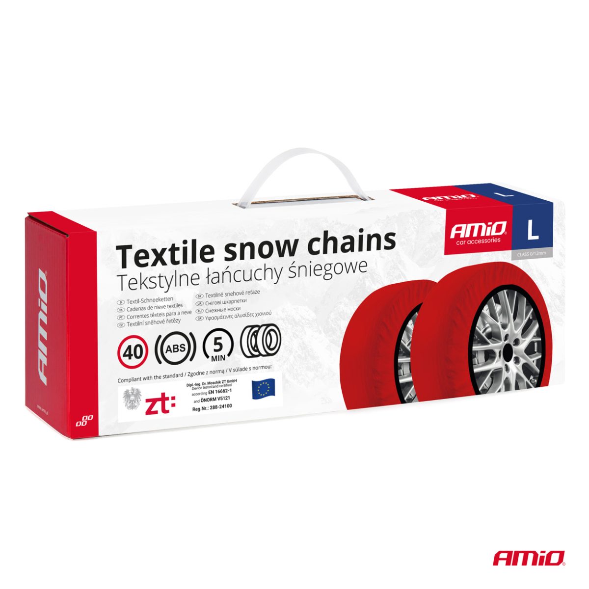 Set 2 lanturi de zapada textile, marime L, omologate EN16662-1 si Onorm V5121 - imagine 8