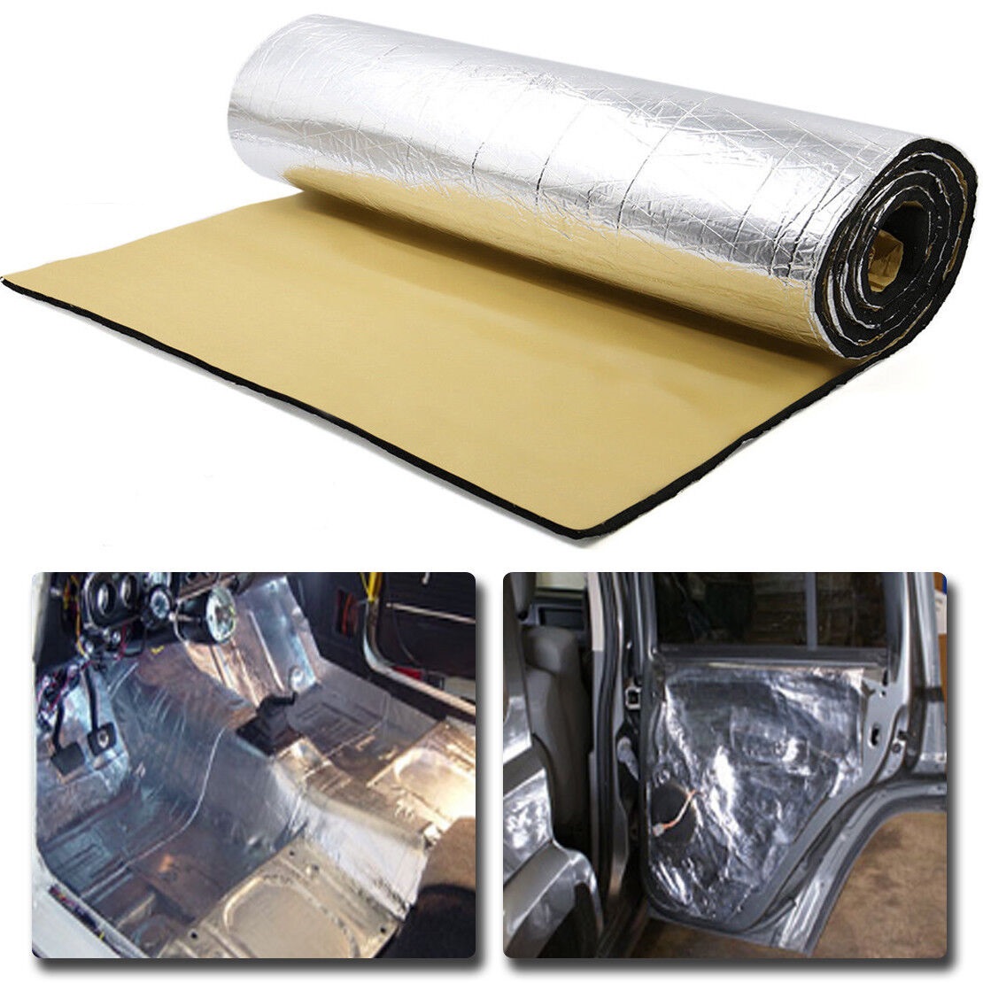 10.jpeg Material insonorizant auto cu strat din aluminiu, dimensiune 100cm x 100cm x 10mm - imagine 1