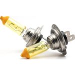 Set 2 becuri H7 pentru proiectoare de ceata, culoare galbena, 12V, 55W - imagine 2