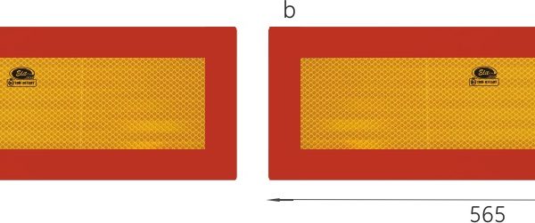 Placute reflectorizante pentru camioane 56.5x20 cm 2 buc