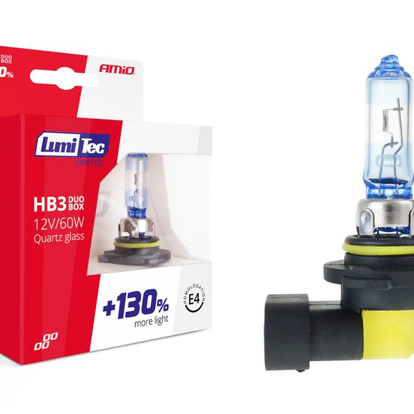 Set becuri cu halogen HB3 12V 60W LumiTec LIMITED + 130% DUO BOX