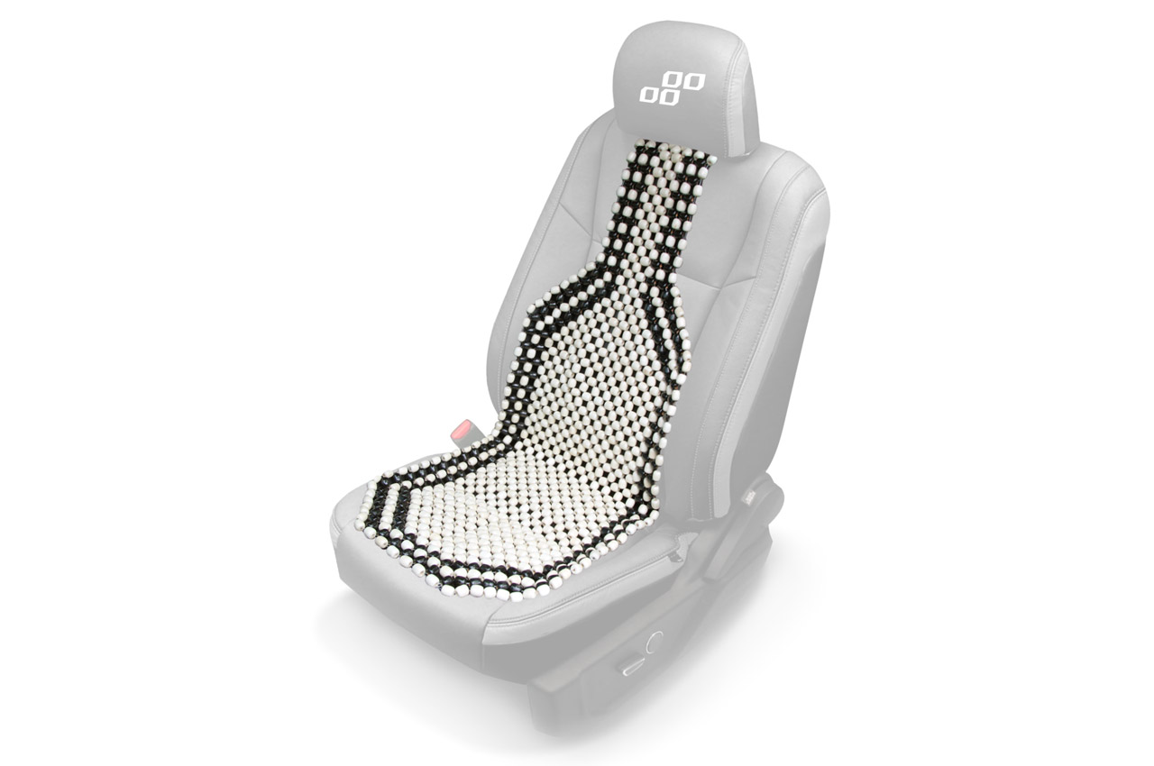 1_af2y-bz.jpg Husa auto cu bile de masaj din lemn (alb cu negru) - imagine 1