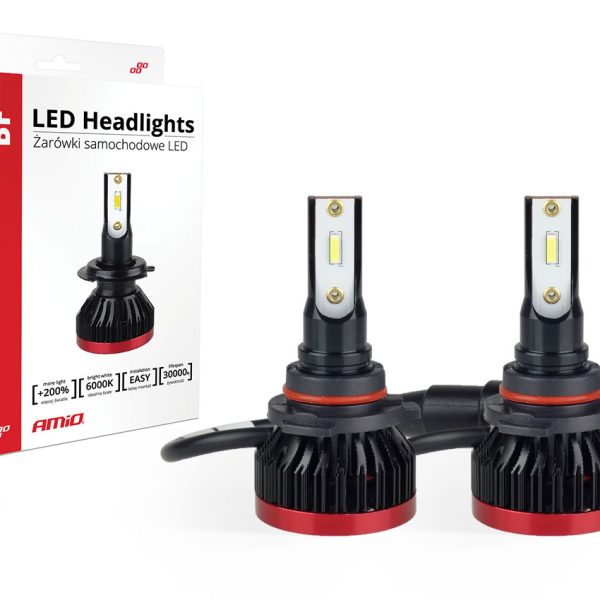 Becuri auto LED BF Series AMiO compatibil HB3 9005, destinat competitiilor auto sau off-road