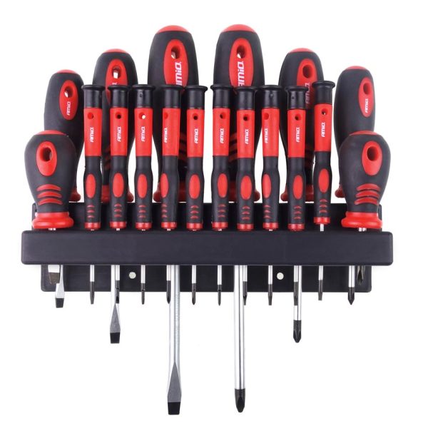 Set de surubelnite cu suport de perete 18 buc