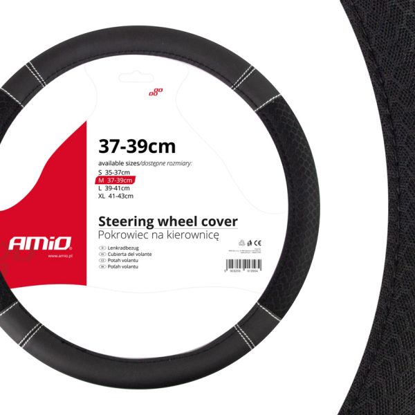 Husa volan neagra Honeycomb SWC-20-M (37-39cm)