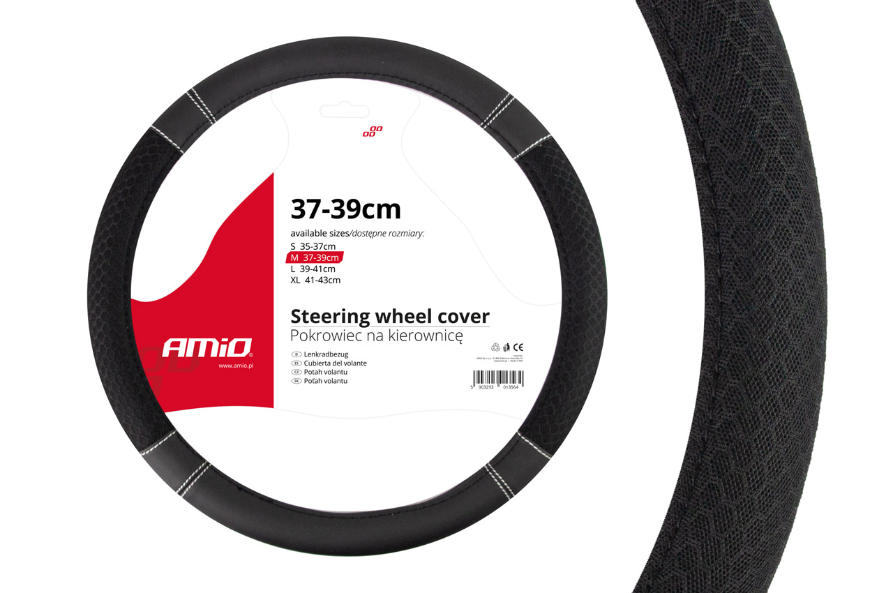 1_m9fw-z2.jpg Husa volan neagra Honeycomb SWC-20-M (37-39cm) - imagine 1