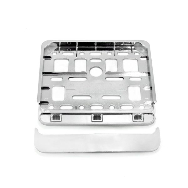 Suport numar inmatriculare cromat pentru scooter 11.4 x 14cm