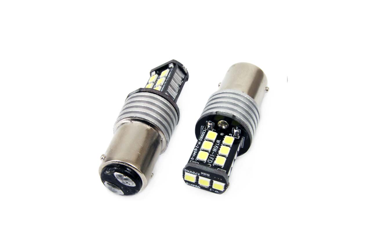 1_qz3e-zu.jpg Set becuri auto cu LED CANBUS compatibil P21/5W BA15D 15 SMD 7.5W Alb 12/24V, destinat competitiilor auto sau off-road - imagine 1