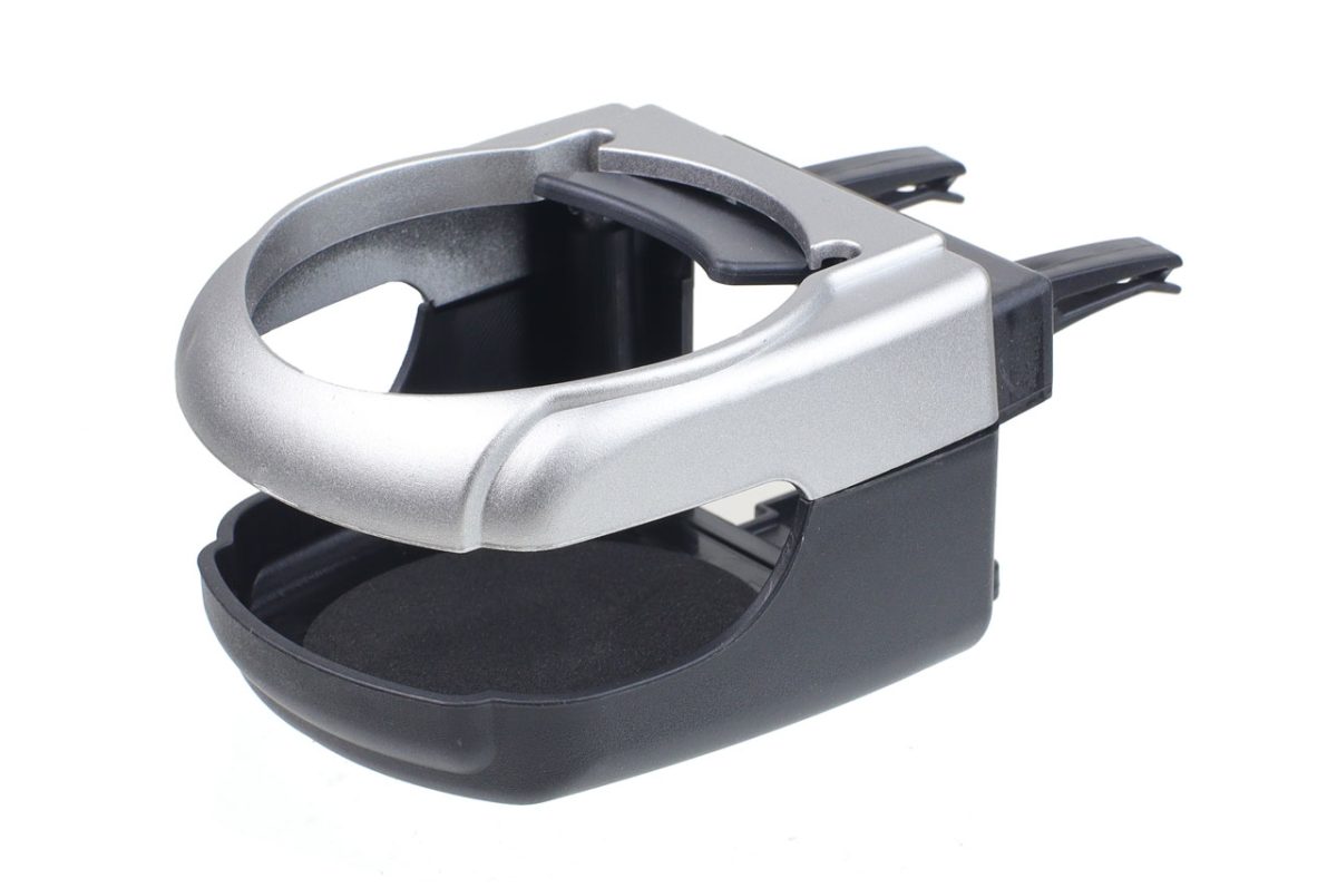 Suport auto universal pentru pahare, montaj in grila de ventilatie, culoare argintiu, DH-04 - imagine 2