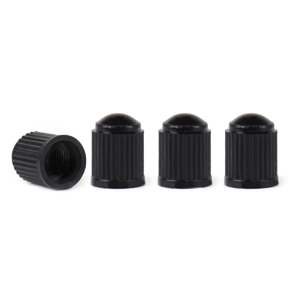 Set 4 capacele auto din plastic pentru ventil, culoare Neagra - imagine 2