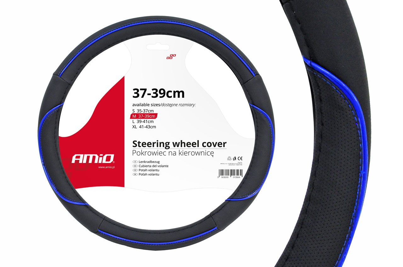 1_uh8v-r1.jpg Husa volan negru + dunga albastra SWC-08-M (37-39cm) - imagine 1
