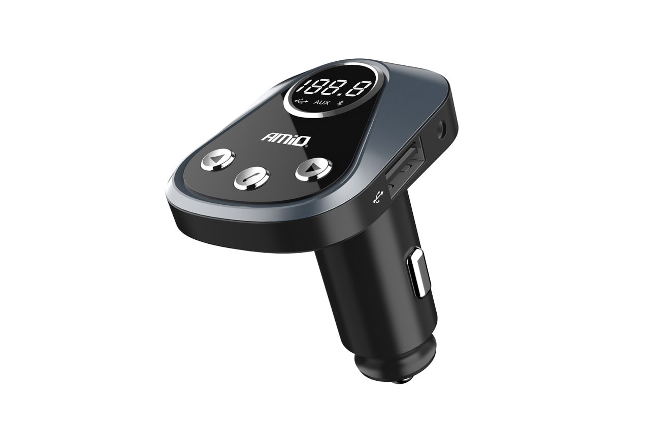 1_w6bz-9o.jpg Modulator FM Bluetooth, USB 2.4A, AUX IN cu aplicatie pentru localizare vehicul - imagine 1