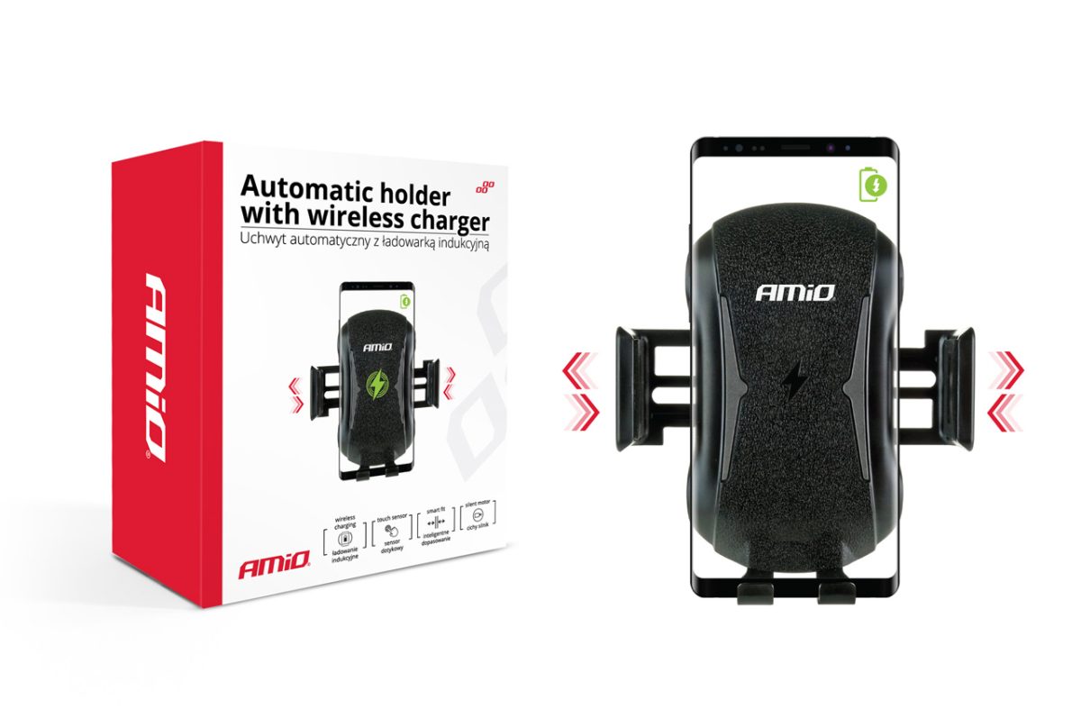 Suport auto inteligent pentru telefon cu incarcare wireless PHW-02 - imagine 2